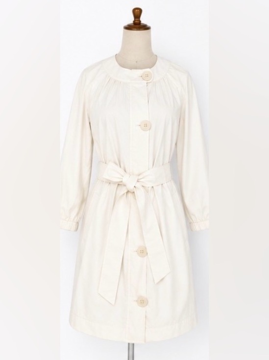 Vince Jackets & Blazers - [Vince] Off-White Belted Raincoat Trench Coat Lined Minimal Chic XS